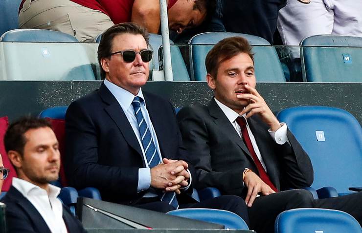 La famiglia Friedkin allo stadio Olimpico