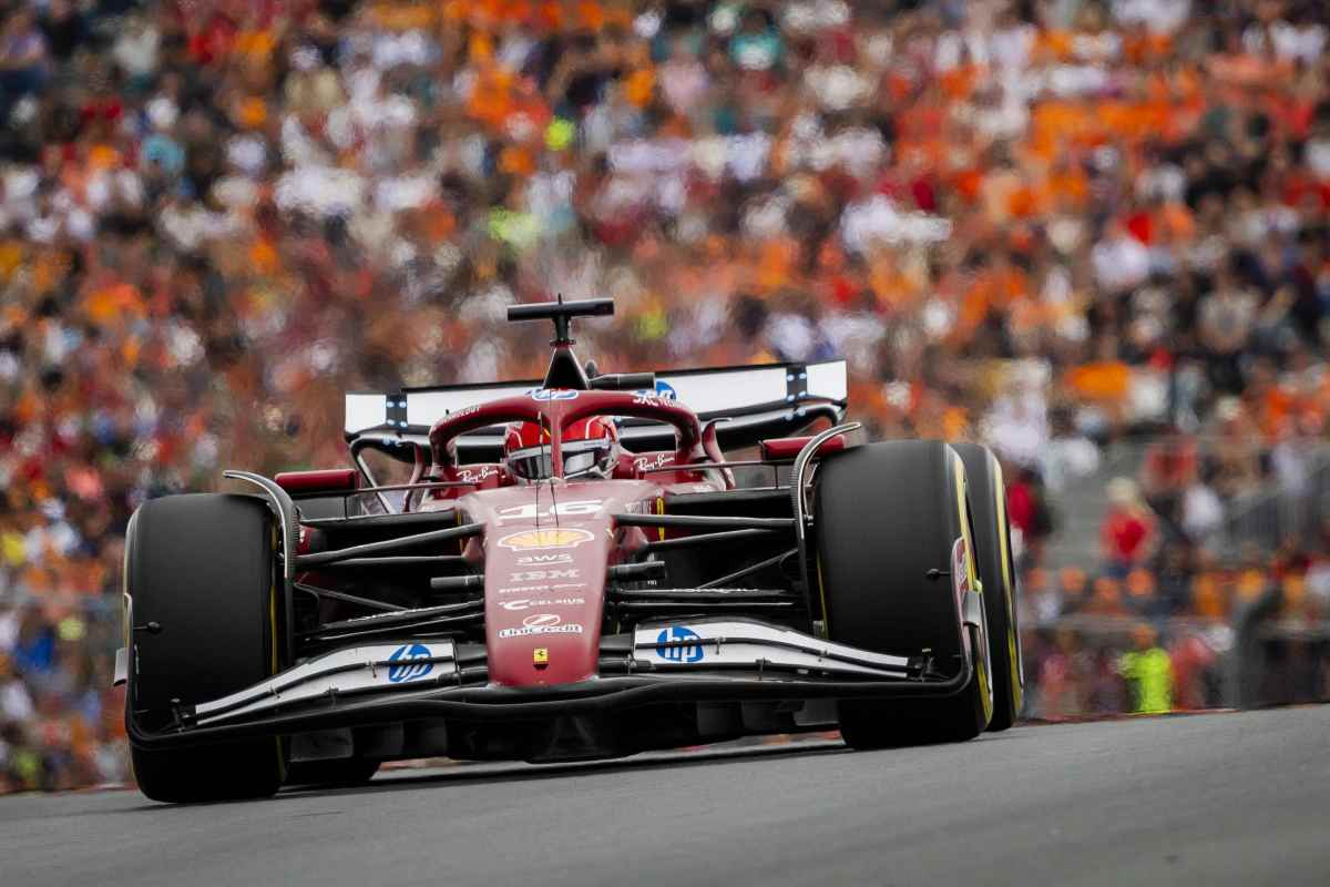 La Ferrari di Leclerc in pista