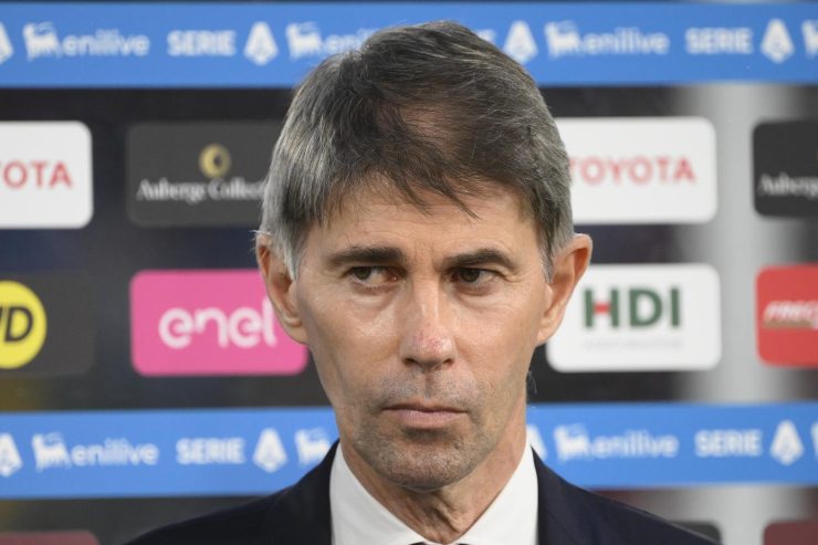 Frederic Massara in mixed zone all'Olimpico