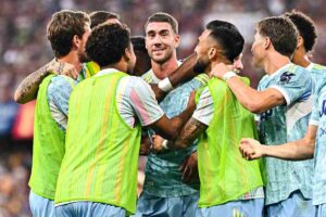 La Juventus festeggia un gol