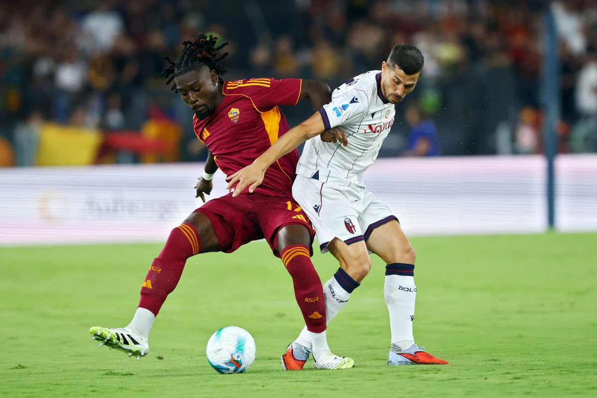 Manu Kone con la maglia della Roma
