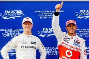 Hamilton e Schumacher fianco a fianco