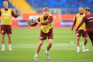 Jan Ziolkowski si allena con la Polonia