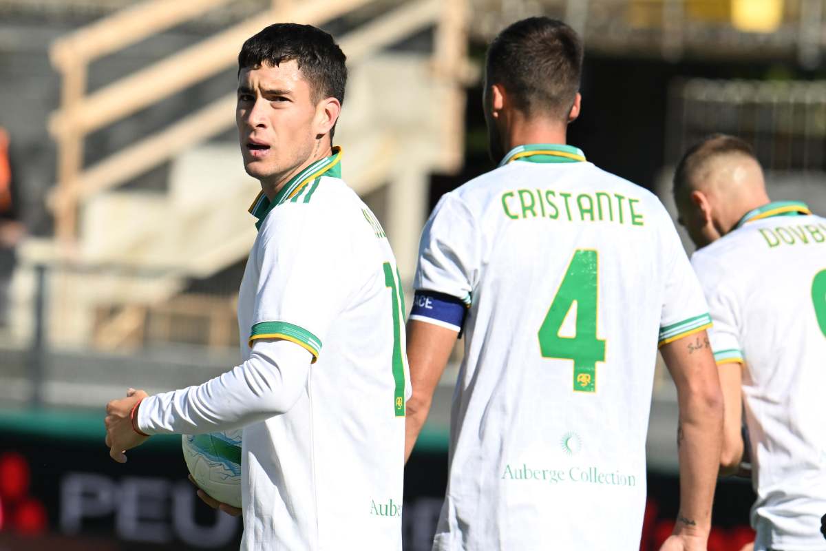 Soulé esulta dopo il gol segnato alla Fiorentina