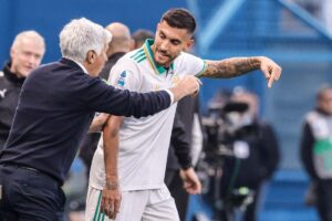 Lorenzo Pellegrini a colloquio con Gian Piero Gasperini