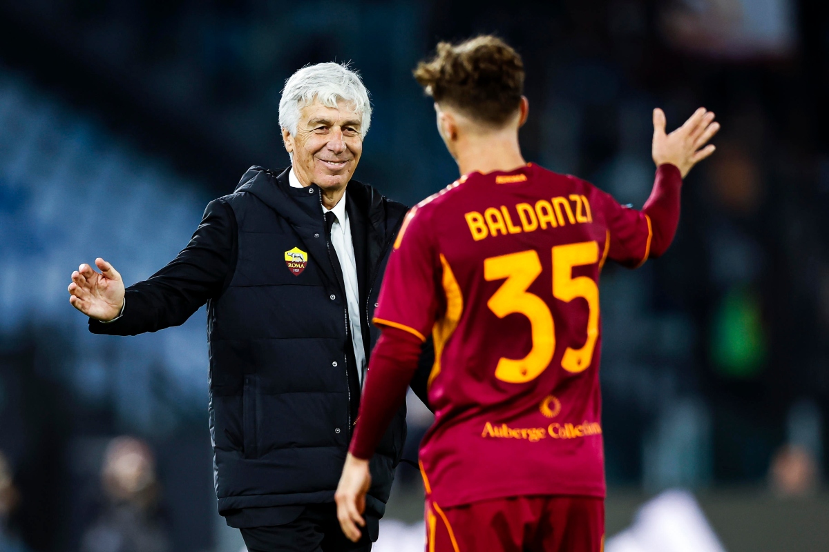 Tommaso Baldanzi e Gasperini si danno il cinque sorridenti