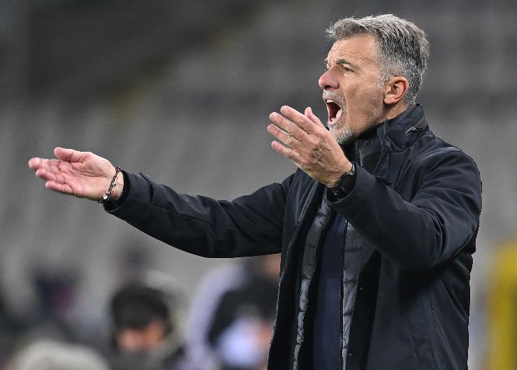 Marco Baroni sbraita in panchina