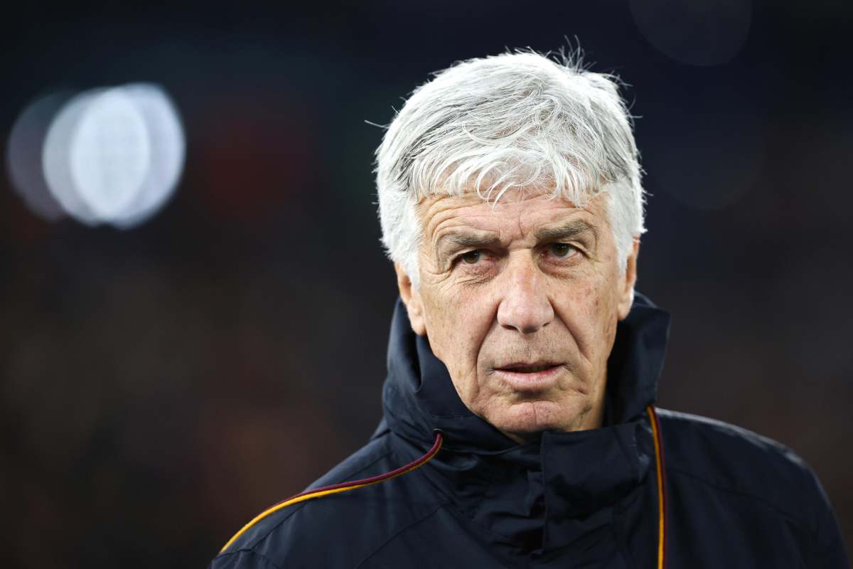 Gian Piero Gasperini in panchina con la Roma